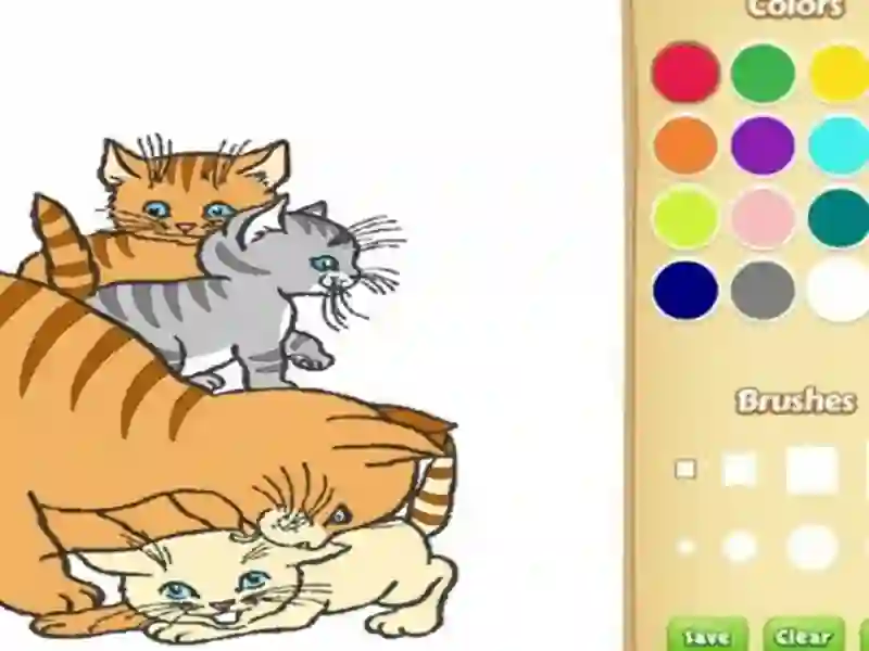 Jogo Livro para colorir de gatos para crianças online