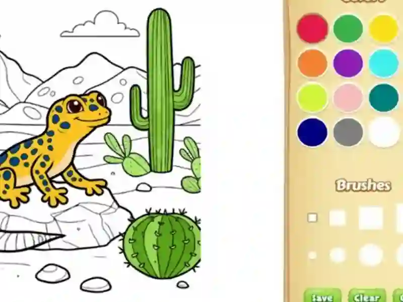 Jogo Livro para colorir de animais desertos para crianças online