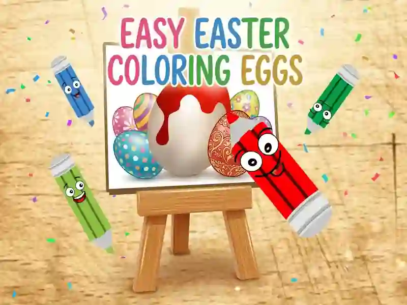 Jogo Easy Easter Coloring Eggs online