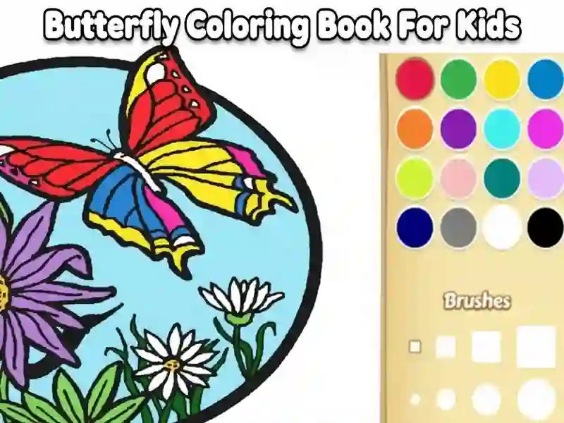 Jogo Livro de colorir borboleta para crianças online Jogo Livro de colorir borboleta para crianças online
