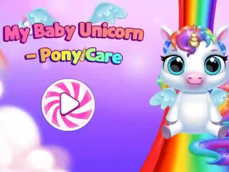 Jogo Cuidados com o pônei unicórnio My Baby online