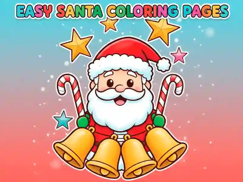 Jogo Desenhos fáceis para colorir do Papai Noel online