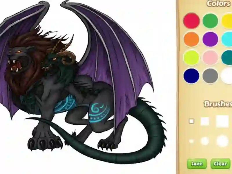 Jogo Dragão Chimera Coloring Book online