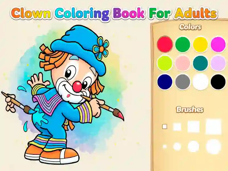 Jogo Livro para colorir de palhaços para adultos online