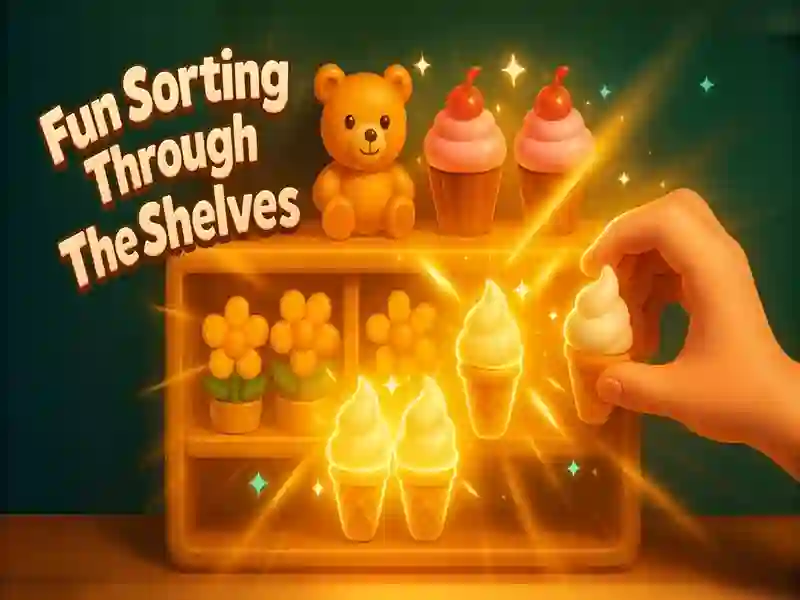 Jogo Diversão classificando as prateleiras online