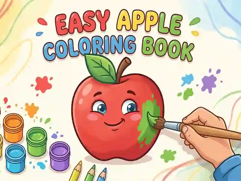 Jogo Livro para colorir fácil da Apple online