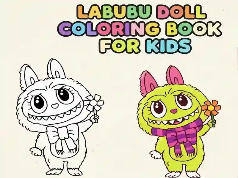 Jogo Livro de colorir de boneca Labubu para crianças online