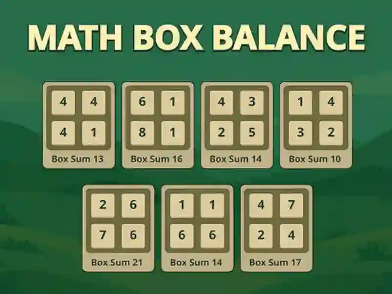 Jogo Balance da caixa de matemática online Jogo Balance da caixa de matemática online