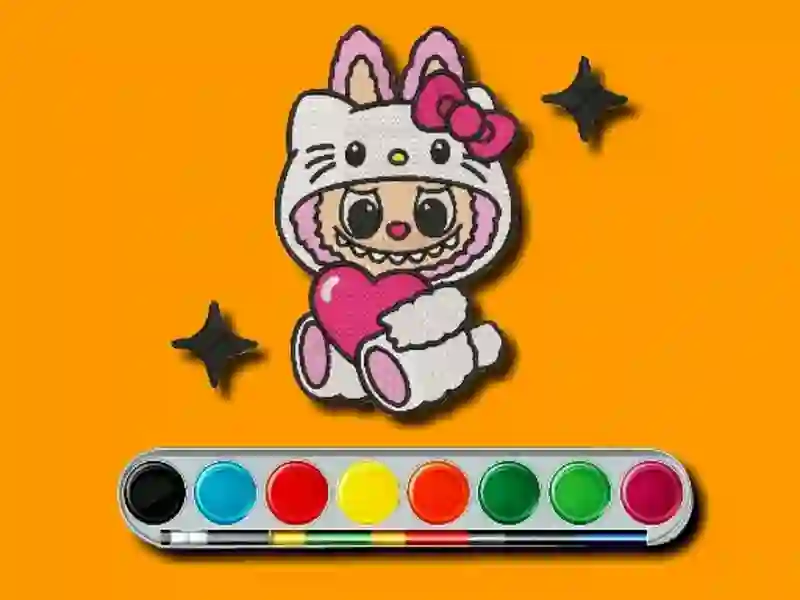 Jogo Aventura para colorir Labubu online