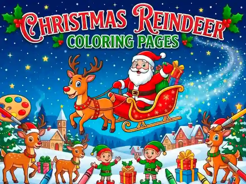 Jogo Desenhos para colorir de renas de Natal online