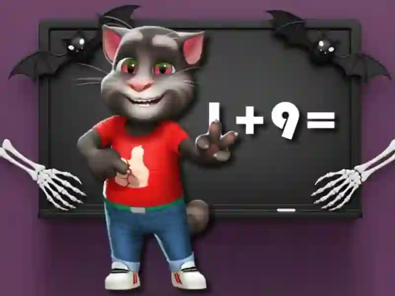 Jogo Desafio de matemática do Halloween Tom online Jogo Desafio de matemática do Halloween Tom online
