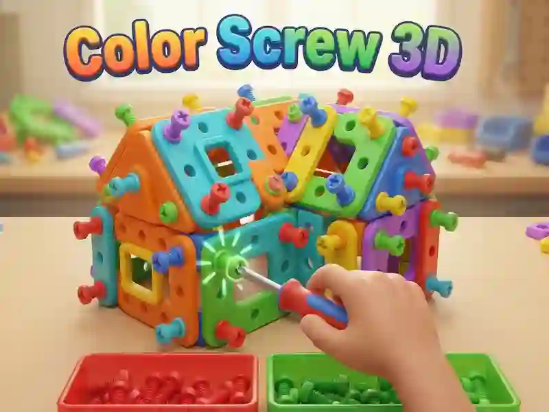 Jogo Parafuso colorido Modelo 3D online
