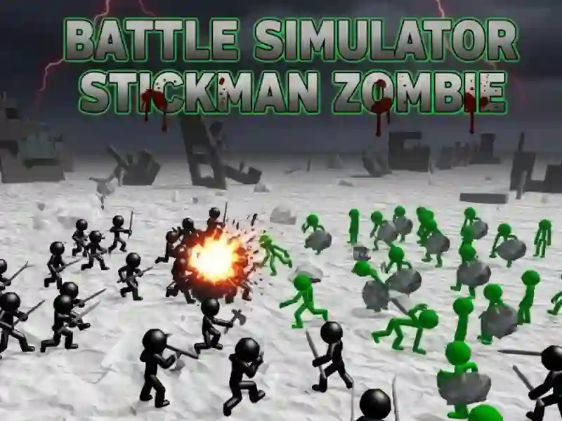 Jogo Simulador de Batalha Stickman Zumbi online