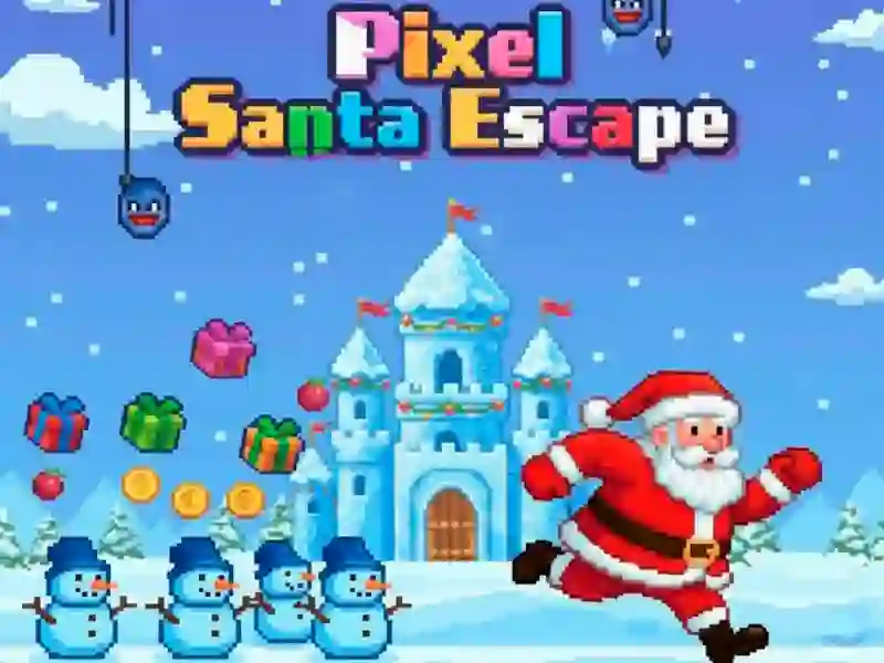 Jogo Fuga do Papai Noel Pixel online