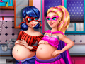 Jogo Bonecas Heroínas Melhor Amigas Grávidas online