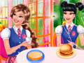 Jogo Cozinha de Hamburger das Princesas online