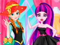 Jogo Princesa vs Garota Monstro online