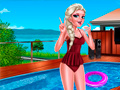 Jogo Dia de Piscina da Rainha do Gelo online