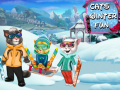 Jogo Diversão de Inverno para Gatos online