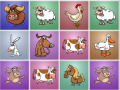 Jogo Quebra-cabeças de combinação de animais de fazenda online