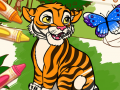 Jogo Colora-me Animais da Selva online