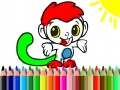 Jogo De Volta À Escola: Colorindo Macacos online
