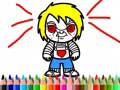 Jogo Livro de Colorir do Menino Assustador online