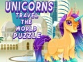 Jogo Puzzles de Unicórnios Viajando pelo Mundo online