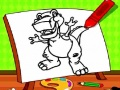 Jogo Colorir Dinossauro Fácil para Crianças online