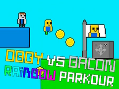 Jogo Obby vs Bacon Parque de Parkour Arco-Íris online
