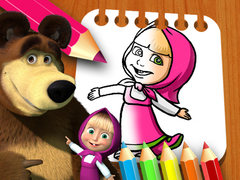 Jogo Livro de Colorir Masha e o Urso online