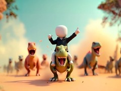 Jogo Stickman: Arena dos Dinossauros online
