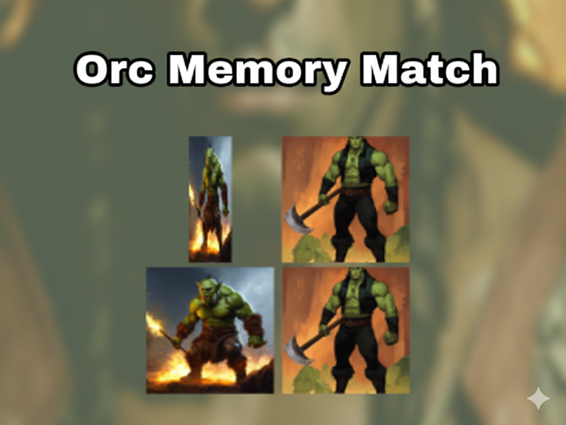Jogo Correspondência de memória orc online
