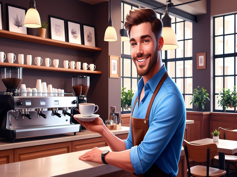 Jogo Simulador de negócios do proprietário do café online