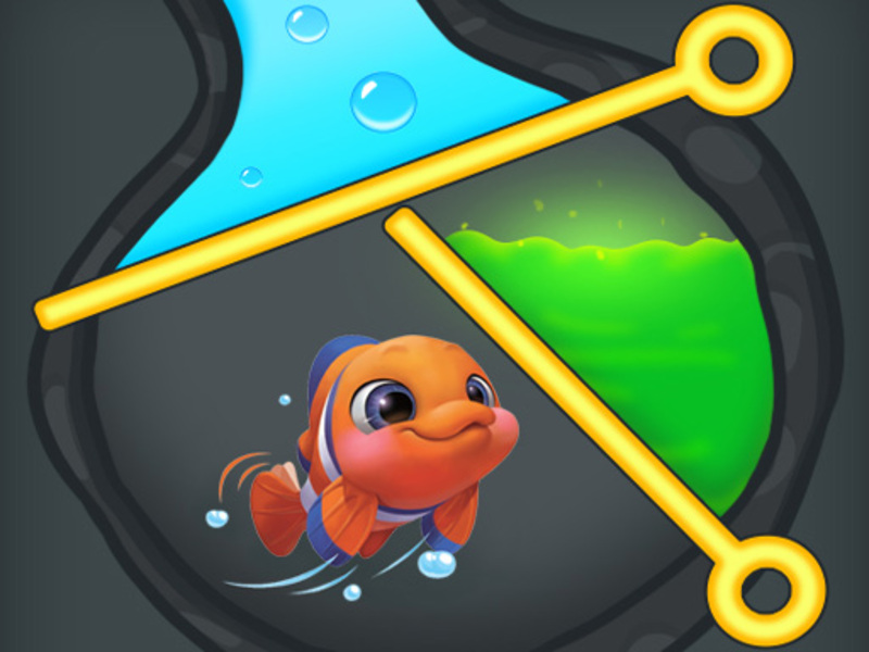 Jogo Puxe o alfinete: resgate de peixes! online