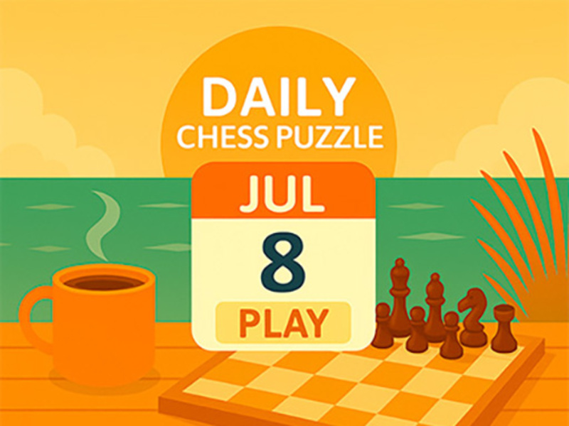 Jogo Puzzim diário de xadrez online
