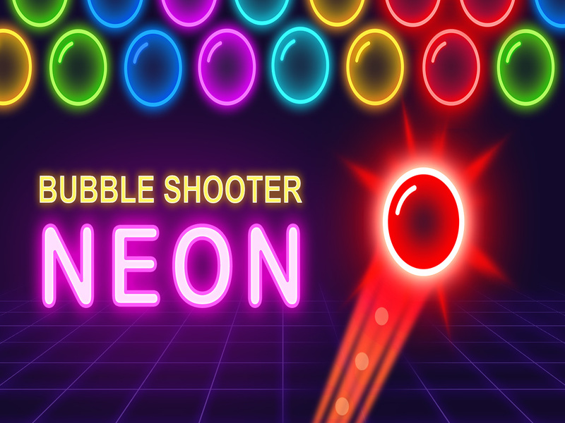 Jogo Néon de atirador de bolhas online