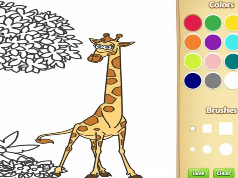 Jogo Livro para colorir de animais da selva para crianças online