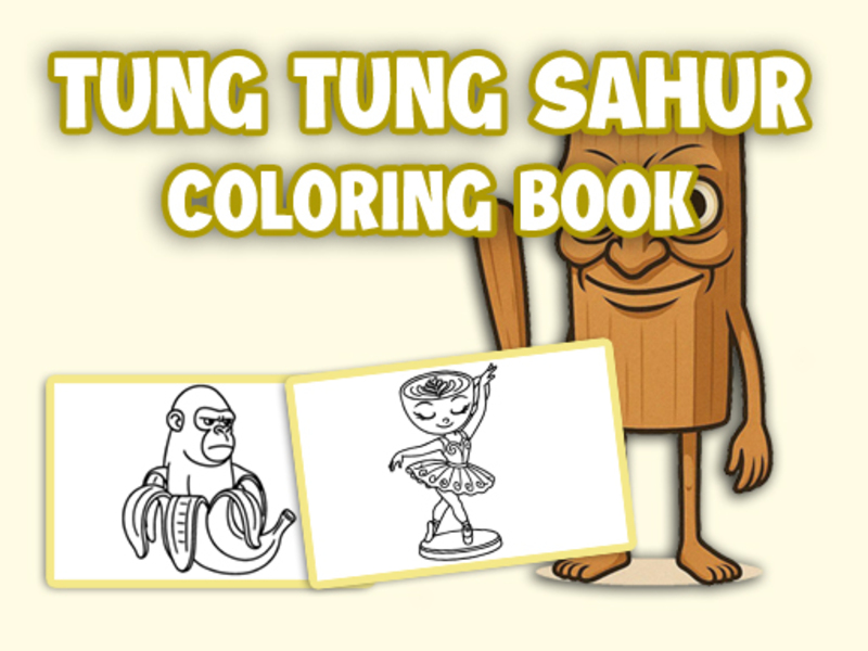 Jogo Tung Tung Sahur Coloring Book online