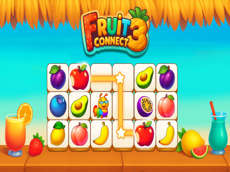 Jogo Fruit Connect 3 online