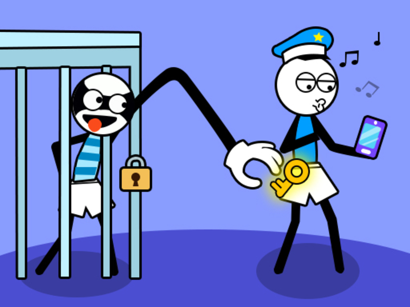 Jogo Stickman Troll Thief Wief Puzzle online