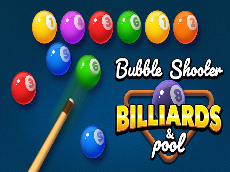 Jogo Billiards & Pool de atiradores de bolhas online