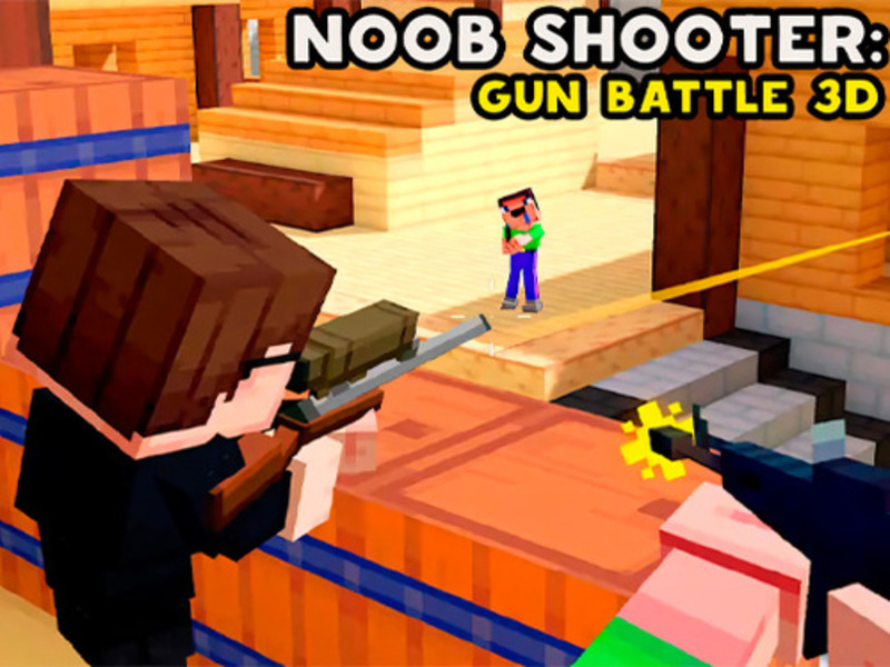 Jogo Noob Shooter: Gun Battle 3D online