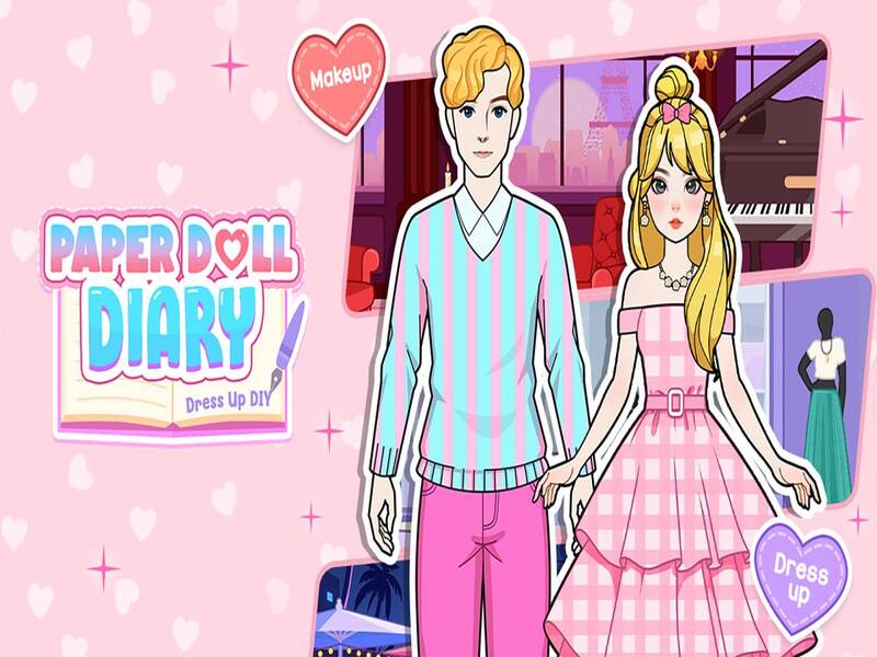 Jogo Diário da boneca de papel: Vista-se DIY online